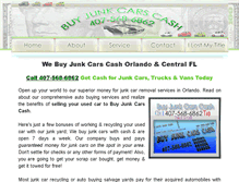 Tablet Screenshot of buyjunkcarscash.com